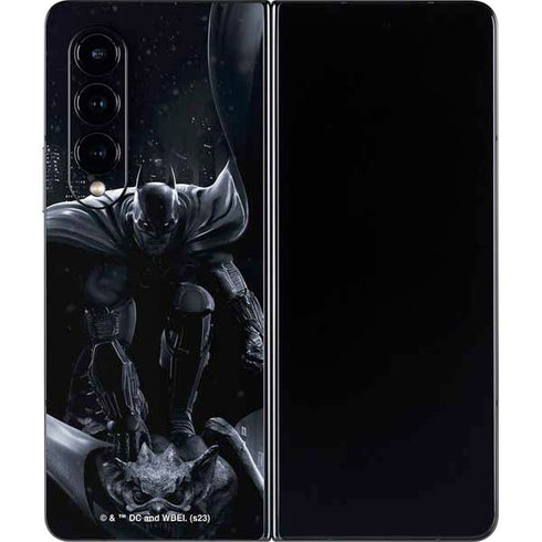 DC Comics Arkham Origins Batman In action pose Galaxy Z Fold4 5G Skin
